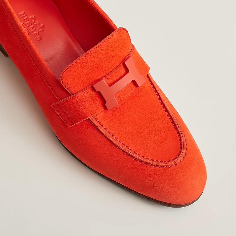 Giày Hermes Paris Loafer Nữ Cam